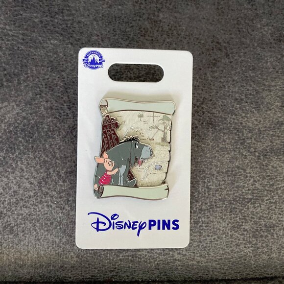 (2) Pooh 100 Acre Wood Map Enamel Pins - Picture 3 of 3